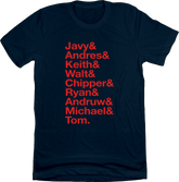 Baseball Lineup 1998 Atlanta & blue T-shirt In The Clutch